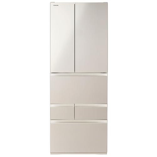 TOSHIBA(東芝) 冷蔵庫 幅68.5㎝ 601L フレンチドア GR-W600FH(EC) サテンゴールド 野菜室がまんなか